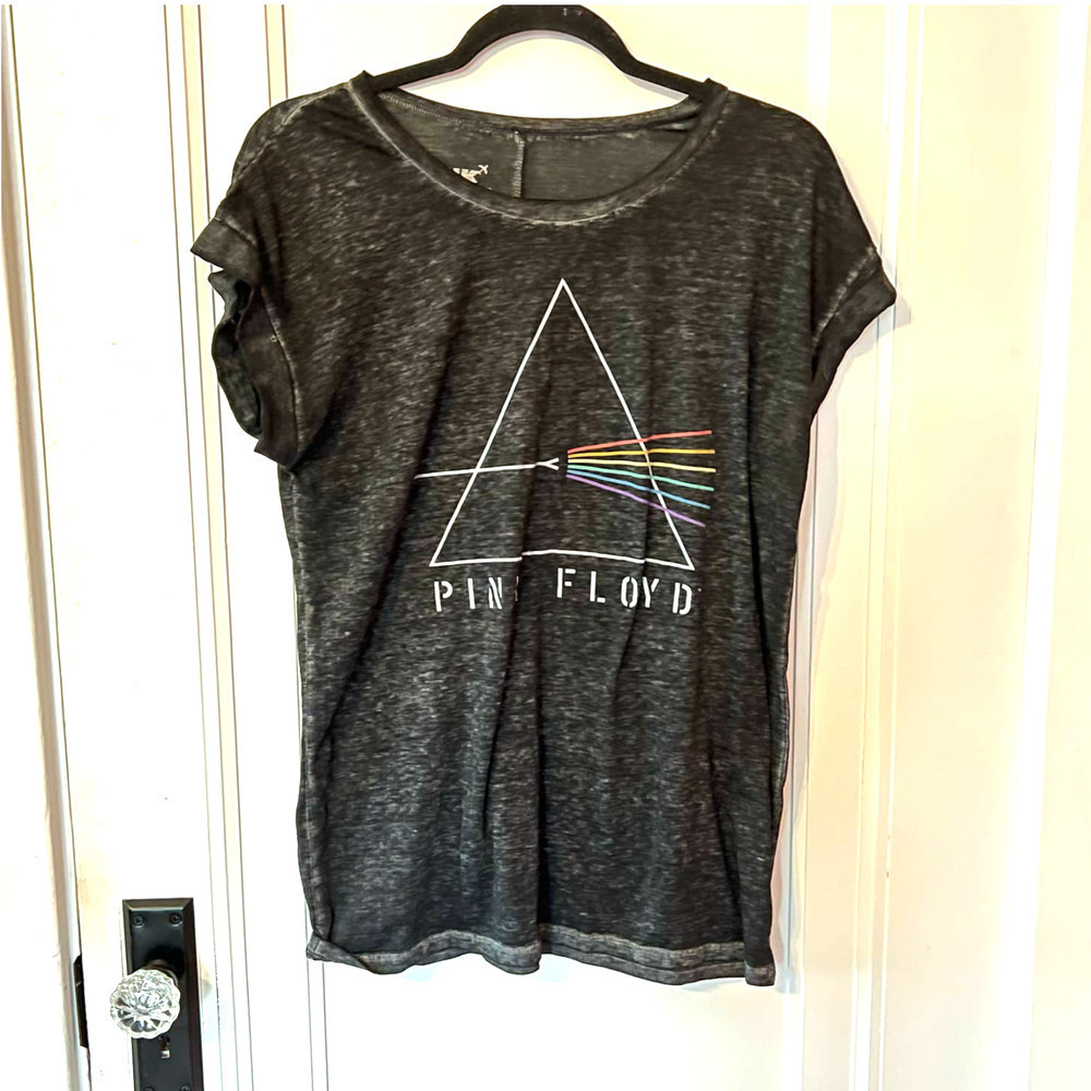 Pink Floyd Burnout Cap Sleeve Tee SZ XL​​​​​